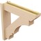 Ekena Millwork 5 1/2-in W x 22-in D x 22-in H Balboa Slat Rough Cedar Woodgrain TimberThane Outlooker, Primed Tan OUTUR055X22X22BOA24RCPR - alternate 2